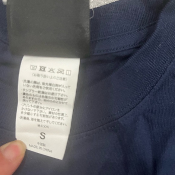 [S]Thrasher Navy T-Shirt with Yellow Logo - Picture 3 of 5